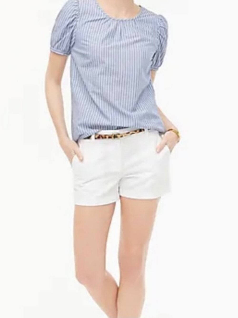 Classic White Chino J by J. Crew Shorts with front and back pockets SZ-8
